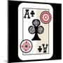 Hand Drawn Deck Of Cards, Doodle Ace Of Clubs-Andriy Zholudyev-Mounted Art Print