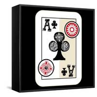 Hand Drawn Deck Of Cards, Doodle Ace Of Clubs-Andriy Zholudyev-Framed Stretched Canvas