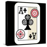 Hand Drawn Deck Of Cards, Doodle Ace Of Clubs-Andriy Zholudyev-Stretched Canvas