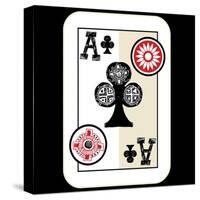 Hand Drawn Deck Of Cards, Doodle Ace Of Clubs-Andriy Zholudyev-Stretched Canvas