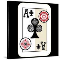 Hand Drawn Deck Of Cards, Doodle Ace Of Clubs-Andriy Zholudyev-Stretched Canvas