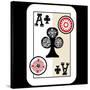 Hand Drawn Deck Of Cards, Doodle Ace Of Clubs-Andriy Zholudyev-Stretched Canvas