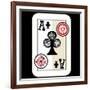 Hand Drawn Deck Of Cards, Doodle Ace Of Clubs-Andriy Zholudyev-Framed Art Print