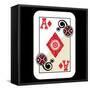 Hand Drawn Deck Of Cards, Doodle Ace Of Diamonds-Andriy Zholudyev-Framed Stretched Canvas