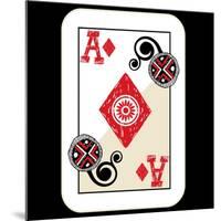 Hand Drawn Deck Of Cards, Doodle Ace Of Diamonds-Andriy Zholudyev-Mounted Art Print