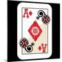 Hand Drawn Deck Of Cards, Doodle Ace Of Diamonds-Andriy Zholudyev-Mounted Art Print