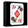 Hand Drawn Deck Of Cards, Doodle Ace Of Diamonds-Andriy Zholudyev-Framed Stretched Canvas