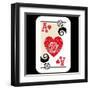 Hand Drawn Deck Of Cards, Doodle Ace Of Hearts-Andriy Zholudyev-Framed Art Print