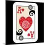 Hand Drawn Deck Of Cards, Doodle Ace Of Hearts-Andriy Zholudyev-Mounted Art Print