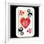 Hand Drawn Deck Of Cards, Doodle Ace Of Hearts-Andriy Zholudyev-Framed Art Print