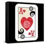 Hand Drawn Deck Of Cards, Doodle Ace Of Hearts-Andriy Zholudyev-Framed Stretched Canvas