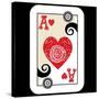 Hand Drawn Deck Of Cards, Doodle Ace Of Hearts-Andriy Zholudyev-Stretched Canvas