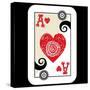 Hand Drawn Deck Of Cards, Doodle Ace Of Hearts-Andriy Zholudyev-Stretched Canvas