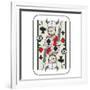 Hand Drawn Deck Of Cards, Doodle Jack Of Spades Isolated On White Background-Andriy Zholudyev-Framed Art Print