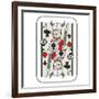 Hand Drawn Deck Of Cards, Doodle Jack Of Spades Isolated On White Background-Andriy Zholudyev-Framed Art Print