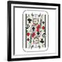 Hand Drawn Deck Of Cards, Doodle Jack Of Spades Isolated On White Background-Andriy Zholudyev-Framed Art Print