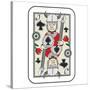 Hand Drawn Deck Of Cards, Doodle Jack Of Spades Isolated On White Background-Andriy Zholudyev-Stretched Canvas