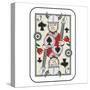 Hand Drawn Deck Of Cards, Doodle Jack Of Spades Isolated On White Background-Andriy Zholudyev-Stretched Canvas