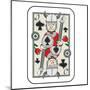 Hand Drawn Deck Of Cards, Doodle Jack Of Spades Isolated On White Background-Andriy Zholudyev-Mounted Art Print