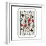 Hand Drawn Deck Of Cards, Doodle Jack Of Spades Isolated On White Background-Andriy Zholudyev-Framed Art Print