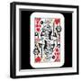 Hand Drawn Deck Of Cards, Doodle King Of Hearts-Andriy Zholudyev-Framed Art Print