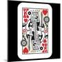 Hand Drawn Deck Of Cards, Doodle King Of Hearts-Andriy Zholudyev-Mounted Art Print