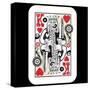 Hand Drawn Deck Of Cards, Doodle King Of Hearts-Andriy Zholudyev-Stretched Canvas