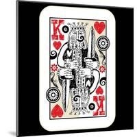 Hand Drawn Deck Of Cards, Doodle King Of Hearts-Andriy Zholudyev-Mounted Art Print