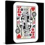 Hand Drawn Deck Of Cards, Doodle King Of Hearts-Andriy Zholudyev-Stretched Canvas