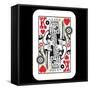 Hand Drawn Deck Of Cards, Doodle King Of Hearts-Andriy Zholudyev-Framed Stretched Canvas