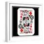 Hand Drawn Deck Of Cards, Doodle Queen Of Diamonds-Andriy Zholudyev-Framed Art Print