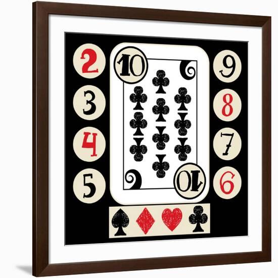 Hand Drawn Deck Of Cards, Doodle Suit-Andriy Zholudyev-Framed Art Print