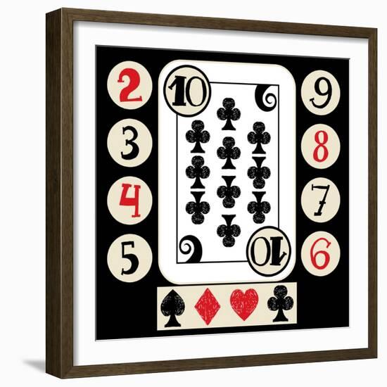 Hand Drawn Deck Of Cards, Doodle Suit-Andriy Zholudyev-Framed Premium Giclee Print