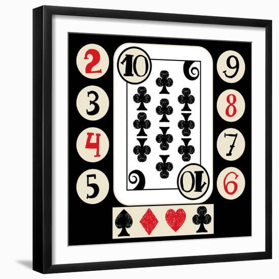 Hand Drawn Deck Of Cards, Doodle Suit-Andriy Zholudyev-Framed Premium Giclee Print