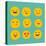 Hand Drawn Emoticons, Colorful Emoji Icons with Communication Speech Bubbles-Marish-Stretched Canvas