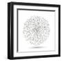 Hand-Drawn Flower Chrysanthemum. Element For Design. Abstract Floral Background-Helga Pataki-Framed Art Print