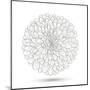 Hand-Drawn Flower Chrysanthemum. Element For Design. Abstract Floral Background-Helga Pataki-Mounted Art Print