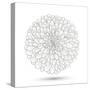 Hand-Drawn Flower Chrysanthemum. Element For Design. Abstract Floral Background-Helga Pataki-Stretched Canvas