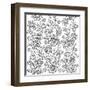 Hand Drawn Flowers and Butterflies for the Anti Stress Coloring Page.-null-Framed Art Print