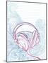 Hand Drawn Headphones-artplay-Mounted Art Print