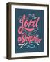 Hand Drawn Illustration or Drawing of the Religious Phrase: the Lord Is My Shepherd-Bernardo Ramonfaur-Framed Art Print