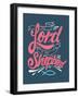 Hand Drawn Illustration or Drawing of the Religious Phrase: the Lord Is My Shepherd-Bernardo Ramonfaur-Framed Art Print