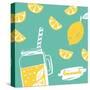 Hand Drawn Lemonade-Nadezda Barkova-Stretched Canvas