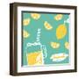 Hand Drawn Lemonade-Nadezda Barkova-Framed Art Print