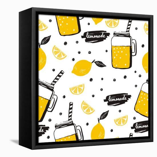 Hand Drawn Lemonade-Nadezda Barkova-Framed Stretched Canvas