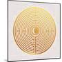 Hand Drawn Maze Labyrinth with Sun in It.-Katja Gerasimova-Mounted Art Print