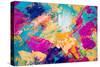 Hand Drawn Oil Painting. Abstract Art Background. Oil Painting on Canvas. Color Texture. Fragment O-Sweet Art-Stretched Canvas