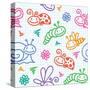 Hand Drawn Pattern with Insects-redcollegiya-Stretched Canvas