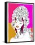 Hand Drawn Pop-Art Poster of a Fashion Model-LanaN.-Framed Stretched Canvas