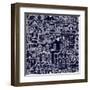 Hand-Drawn Seamless Pattern with Old Town-0mela-Framed Art Print